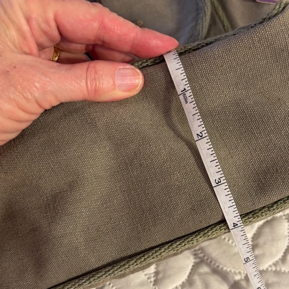 Canvas and Leather Messenger Bag - Khaki Green NWT North Coast Brewing Co Logo